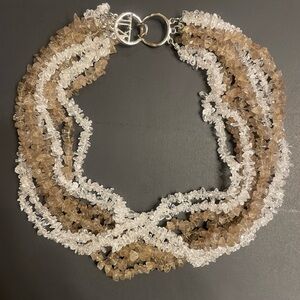 Elegant Multi-Strand Crystal Necklace